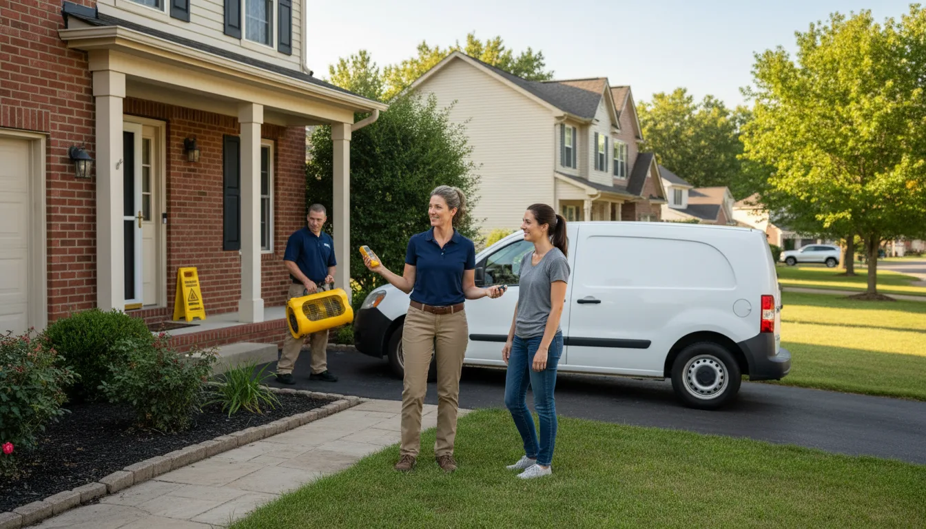 Residential water damage restoration in Neffs, PA